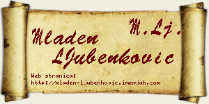 Mladen LJubenković vizit kartica